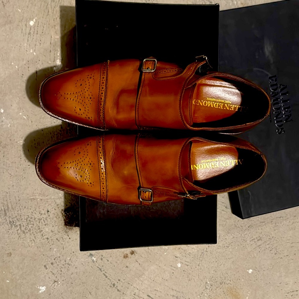 ALLEN EDMONDS | Men’s - Size 13 D | St. John’s double monk strap Oxford shoes.